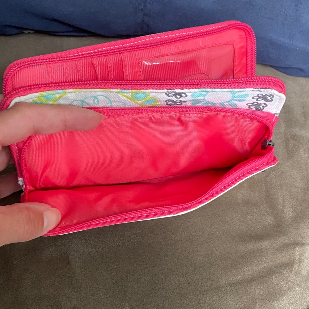 Thirty-One Floral Wallet with Pink Accents - Picture 3 of 5
